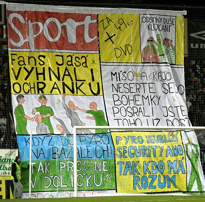 Vydaní deníku Sport v podání fanoušků Bohemky.