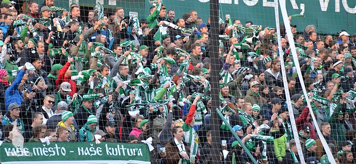 Dění na tribunách: Bohemians - Liberec