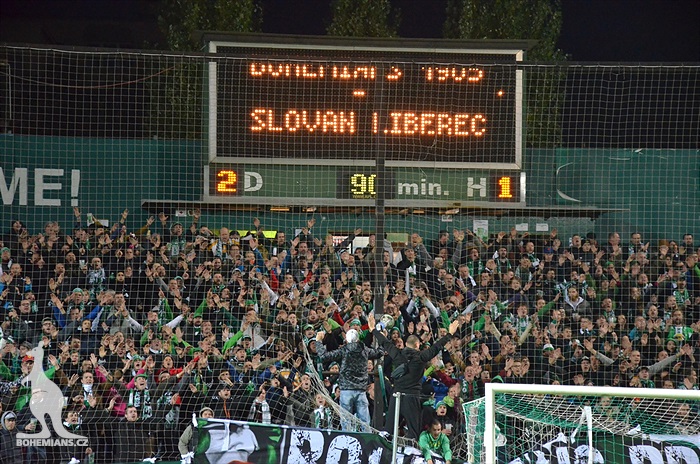 Dění na tribunách: Bohemians - Liberec