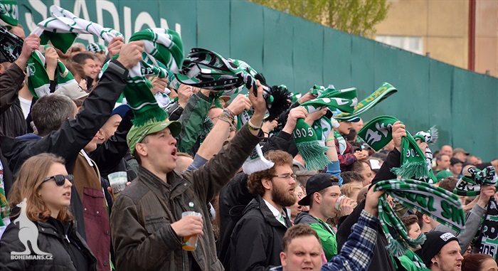 Dění na tribunách: Bohemians - Jihlava