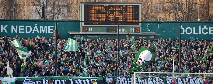 Bohemians - Plzeň 5:2, dění na tribunách