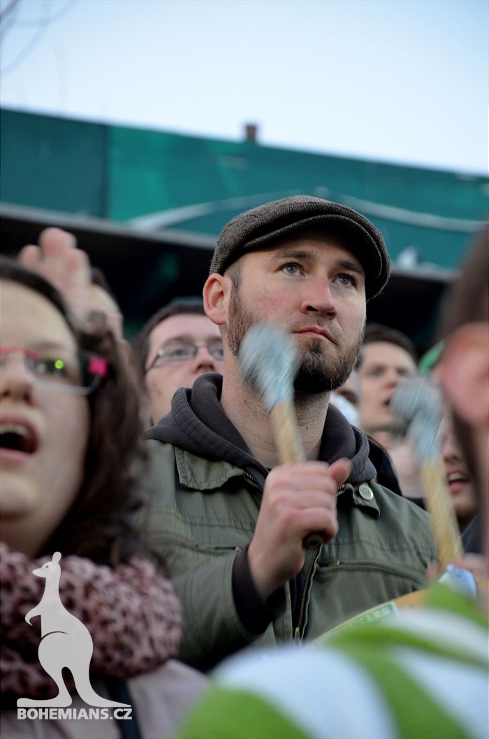 Bohemians - Plzeň 5:2, dění na tribunách