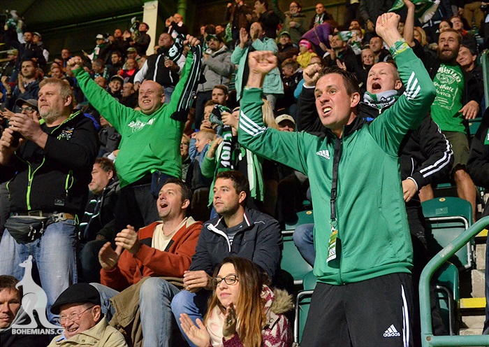 Dění na tribunách: Bohemians - Baník Ostrava