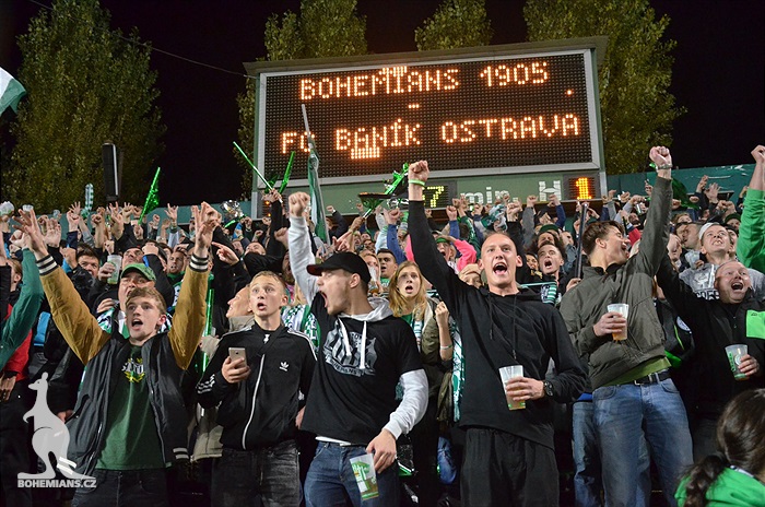 Dění na tribunách: Bohemians - Baník Ostrava