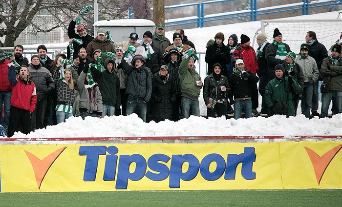 Radost fanoušků po vstřelené brance