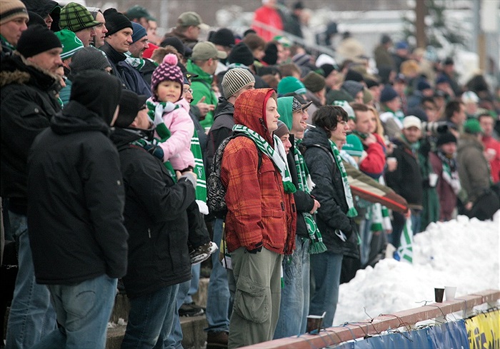 Promrzlí fanoušci Bohemky