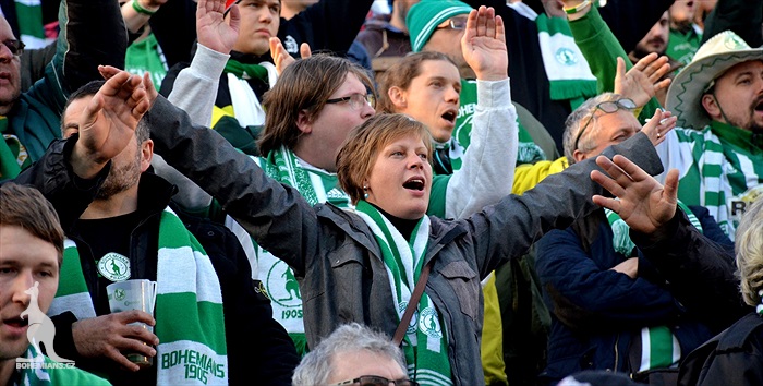 Dění na tribunách: Bohemians - Plzeň
