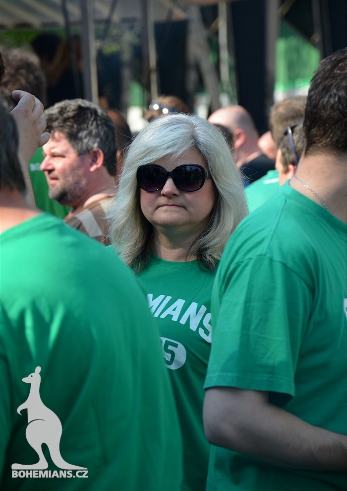 Dění na tribunách Bohemians - Jihlava 1:1