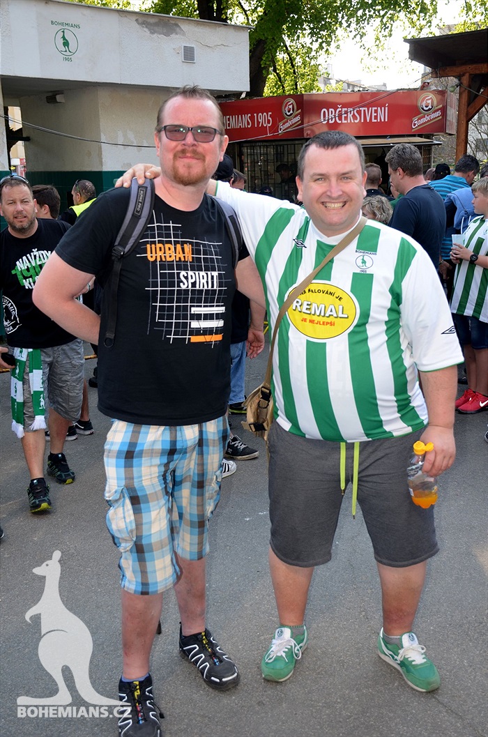 Dění na tribunách Bohemians - Jihlava 1:1