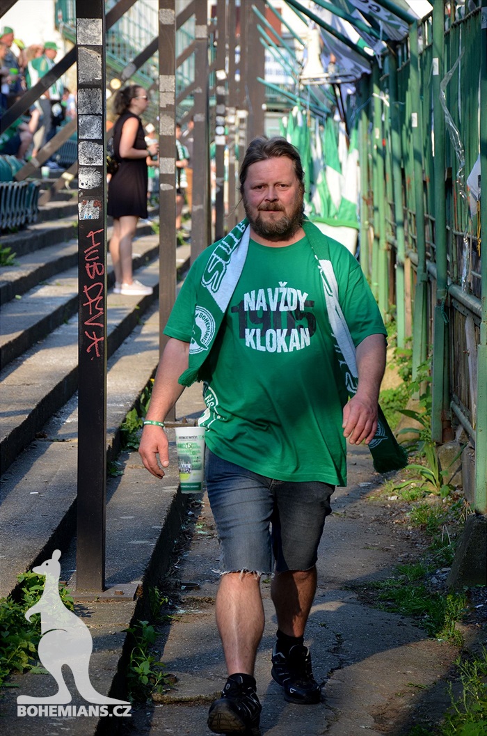 Dění na tribunách Bohemians - Jihlava 1:1
