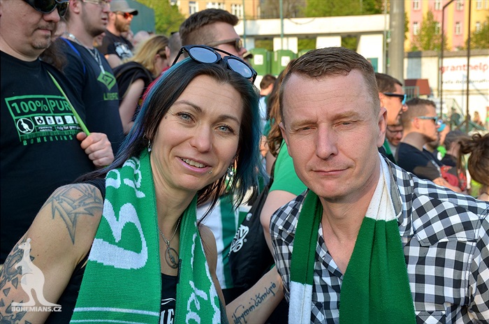 Dění na tribunách Bohemians - Jihlava 1:1