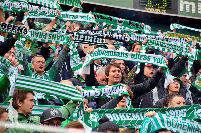 Dění na tribunách: Bohemians - Jablonec