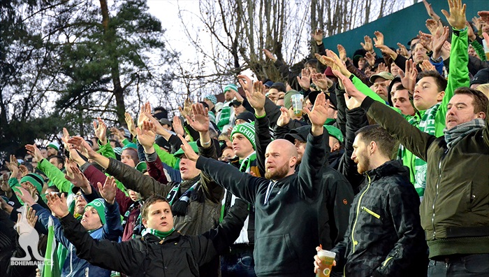 Dění na tribunách: Bohemians - Slovácko