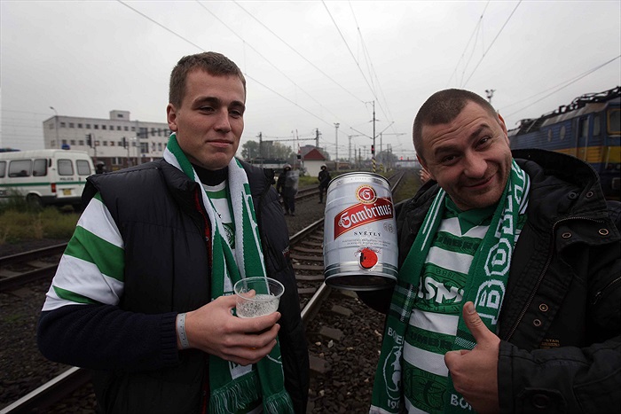 Výjezd fanoušků do Ostravy.