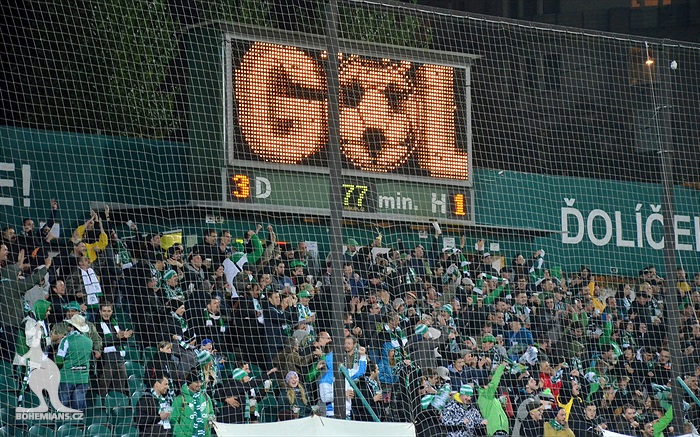 Dění na tribunách: Bohemians - Králův Dvůr
