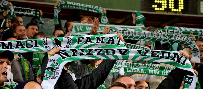 Dění na tribunách: Bohemians - Králův Dvůr
