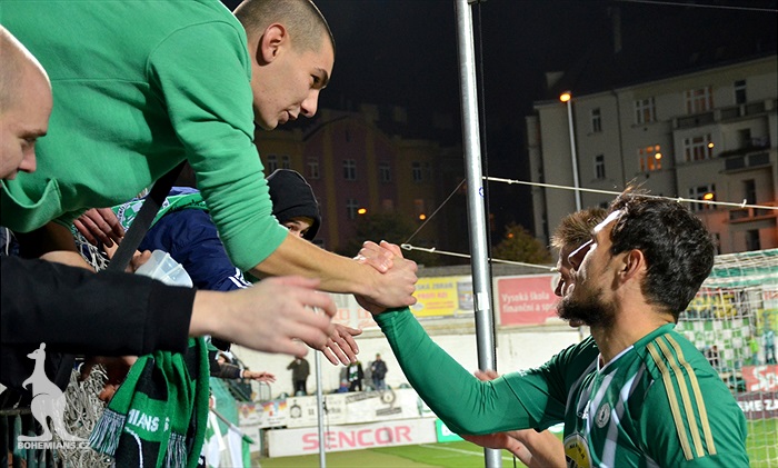 Dění na tribunách: Bohemians - Králův Dvůr