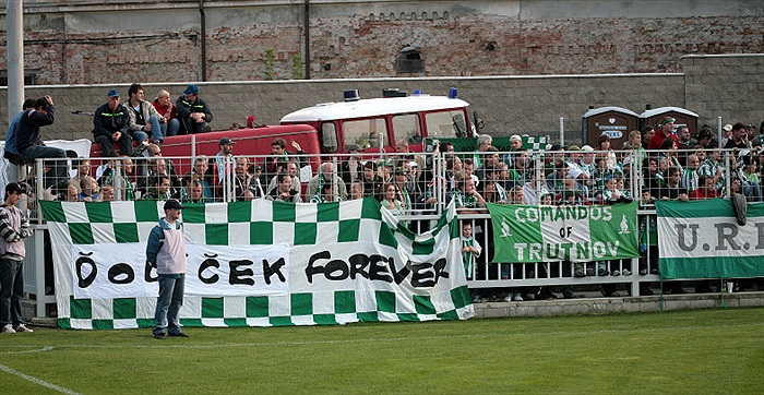 Část sektoru fanoušků Bohemky.