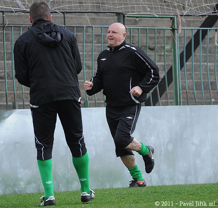 Předzápasový trénink v Ďolíčku. Bohemka se připravuje na Příbram.