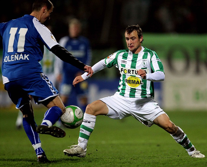 Hašek na postu defenzivního záložníka.