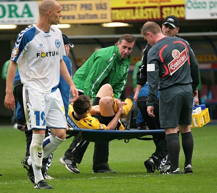 Zraněný Milan Škoda