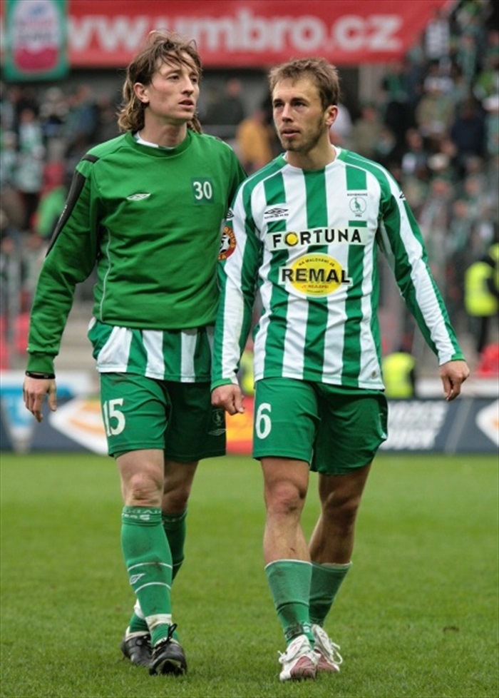 Jan Štohanzl s Jirkou Kaufmanem patřili k těm lepším na hřišti v zelenobílém