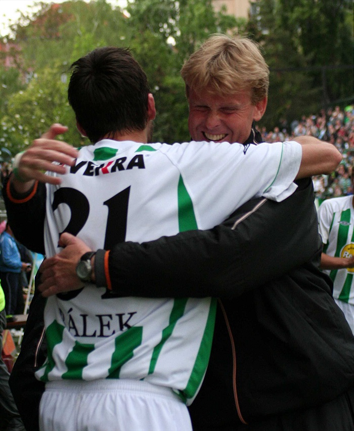 Trenér a střelec vítězné branky.