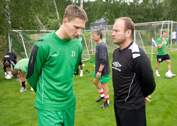 První trénink letní přípravy v Hrdlořezích.