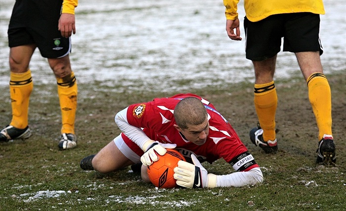 Radek Sňozík měl více práce až ve druhé půli