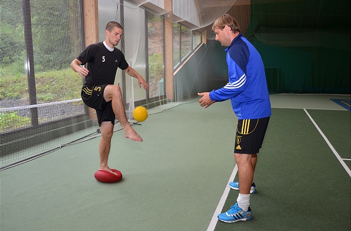 Dopolední trénink na soustředění