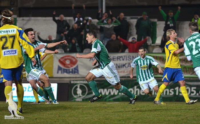 Bohemians Praha 1905 - FC Fastav Zlín 2:1 (1:0)