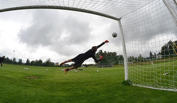 Brankářský trénink - Břízky, léto 2014