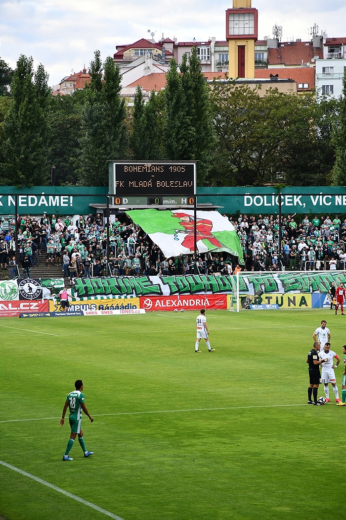 Dění na tribunách: Bohemians - Mladá Boleslav