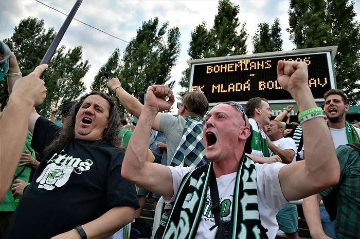 Dění na tribunách: Bohemians - Mladá Boleslav