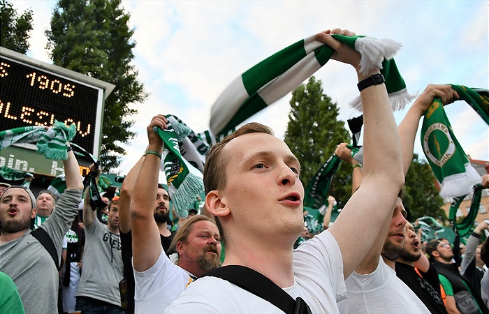 Dění na tribunách: Bohemians - Mladá Boleslav