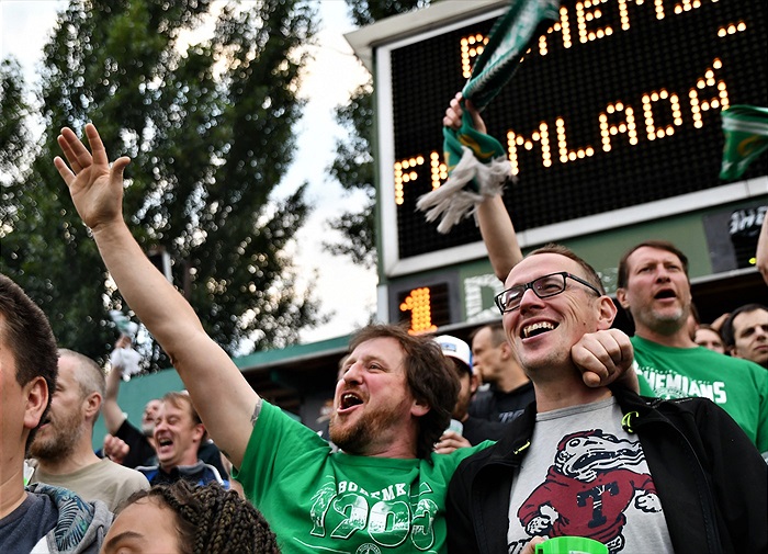 Dění na tribunách: Bohemians - Mladá Boleslav