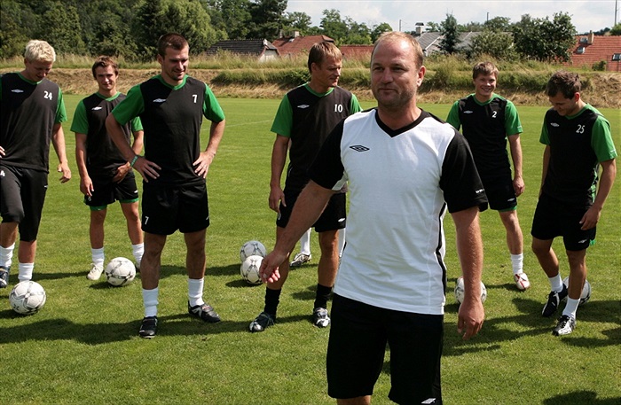 Pavel Hoftych poprvé na tréninku Bohemky.