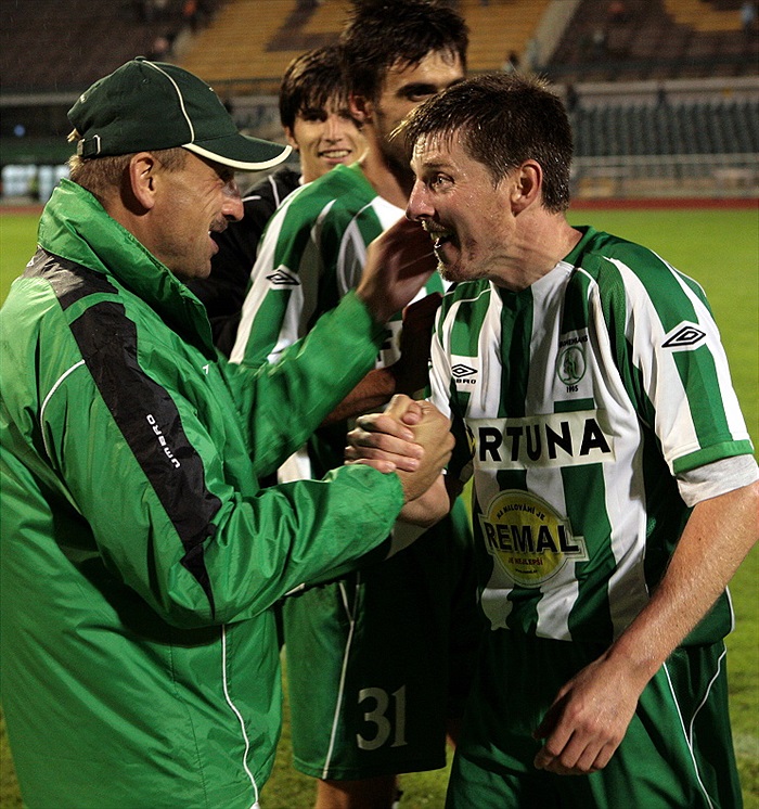 Rychlík a masér Šimeček po utkání.