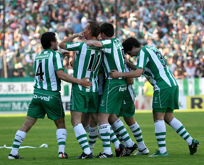 Radost po úvodním gólu.