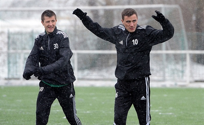 Trénink Bohemians včetně litevských hráčů