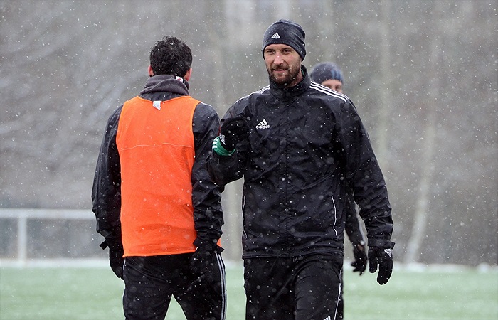 Trénink Bohemians včetně litevských hráčů