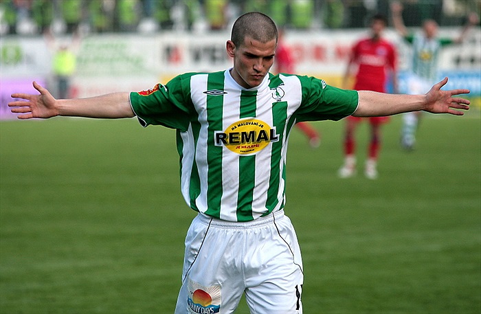 Bartek slaví první ligový gól.