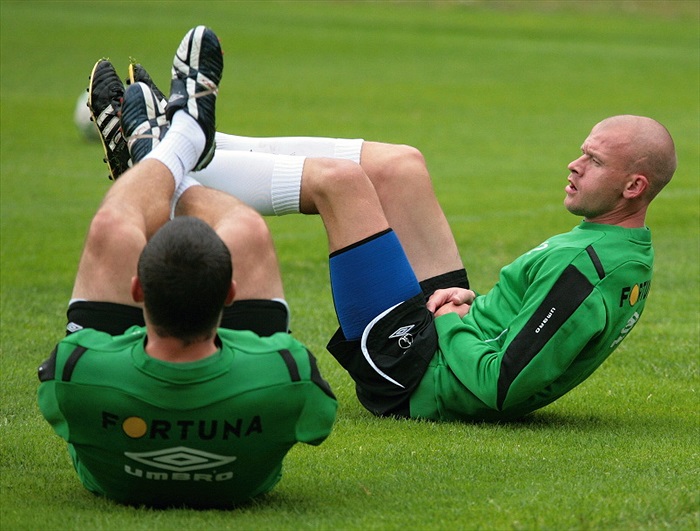 Posilující Lukáš Hartig.