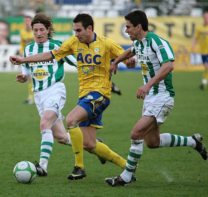 Pavel Lukáš s Jirkou Kaufmanem při obranné činnosti