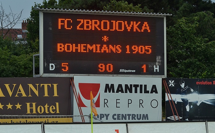 FC Zbrojovka Brno - Bohemians Praha 1905 5:1 (1:1)