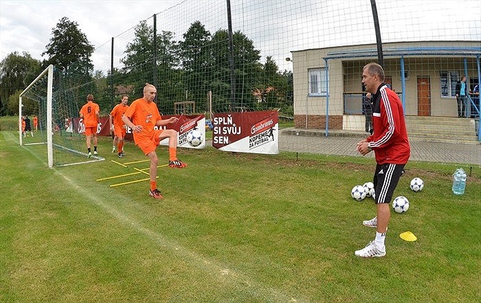 Trénink TJ Sokol Postupice pod vedením trenérů Bohemians