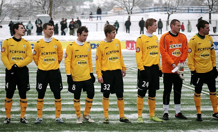 Nástup týmu před zápasem