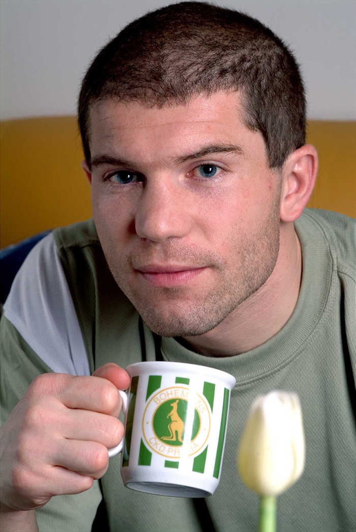 Radek Sňozík se svým oblíbeným hrnkem
