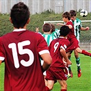 Karel Charvát v hlavičkovém souboji s P. Schickem