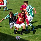 BOH - BUD 3:1   Bojovník J. Grohmann se snaží získat míč za asistence K. Charváta